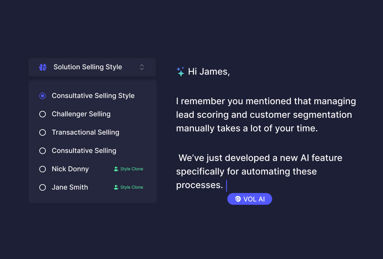 Customizable AI Voice for Sales